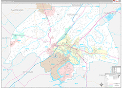 Etowah County Wall Map Premium Style 2026