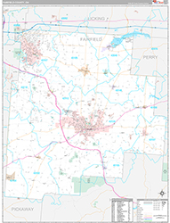 Fairfield County Wall Map Premium Style 2026