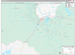 Fannin County Wall Map Premium Style 2026