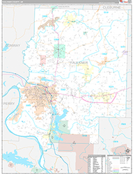 Faulkner County Wall Map Premium Style 2026
