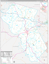 Fauquier County Wall Map Premium Style 2026
