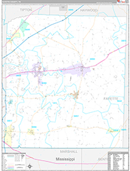 Fayette County Wall Map Premium Style 2026