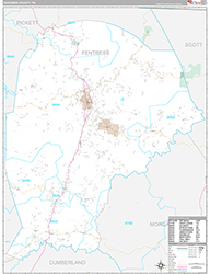 Fentress County Wall Map Premium Style 2026