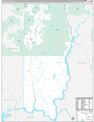 Ferry County Wall Map Premium Style 2026