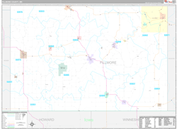Fillmore County, MN Wall Map Premium Style 2024