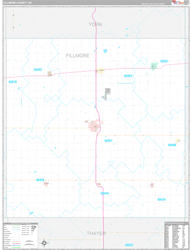 Fillmore County, NE Wall Map Premium Style 2023