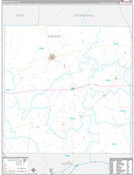 Fisher County Wall Map Premium Style 2026