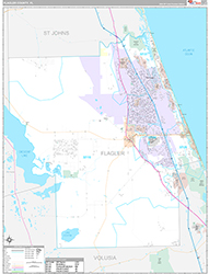 Flagler County Wall Map Premium Style 2026