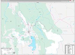 Flathead County Wall Map Premium Style 2026