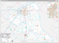 Florence County Wall Map Premium Style 2026