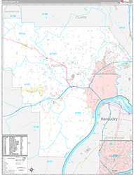 Floyd County Wall Map Premium Style 2026