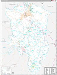 Floyd County Wall Map Premium Style 2026