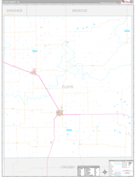 Floyd County, TX Wall Map Premium Style 2023