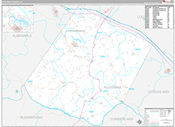 Fluvanna County Wall Map Premium Style 2026