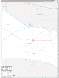 Foard County Wall Map Premium Style 2026