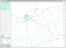 Ford County, KS Wall Map Premium Style 2026