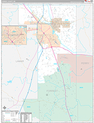 Forrest County Wall Map Premium Style 2026