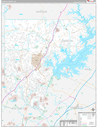 Forsyth County Wall Map Premium Style 2026