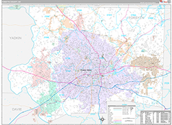 Forsyth County Wall Map Premium Style 2026
