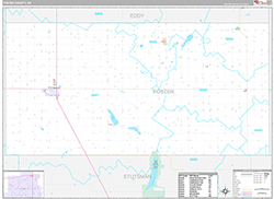Foster County Wall Map Premium Style 2026
