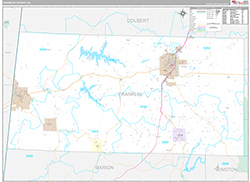 Franklin County Wall Map Premium Style 2026