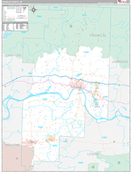 Franklin County Wall Map Premium Style 2026