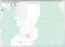 Franklin County Wall Map Premium Style 2026