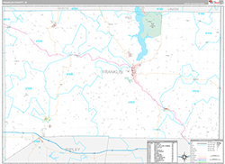Franklin County Wall Map Premium Style 2026