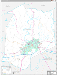 Franklin County Wall Map Premium Style 2026