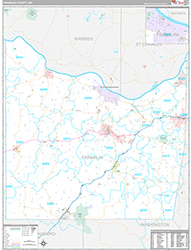Franklin County Wall Map Premium Style 2026