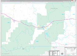 Franklin County Wall Map Premium Style 2026