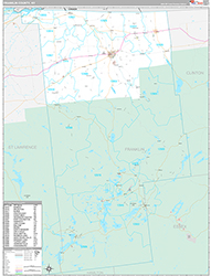 Franklin County Wall Map Premium Style 2026