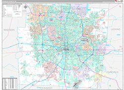 Franklin County Wall Map Premium Style 2026