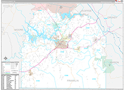 Franklin County Wall Map Premium Style 2026