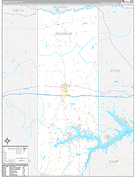 Franklin County Wall Map Premium Style 2026