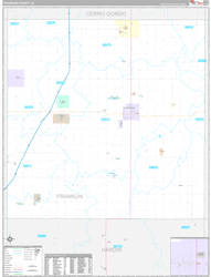 Franklin County, IA Wall Map Premium Style 2024