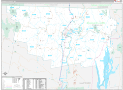 Franklin County, MA Wall Map Premium Style 2024