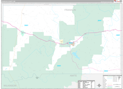 Franklin County, MS Wall Map Premium Style 2024