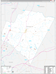 Franklin County, NC Wall Map Premium Style 2024