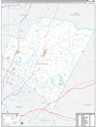 Franklin County, NC Wall Map Premium Style 2026