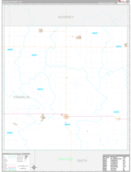 Franklin County, NE Wall Map Premium Style 2023