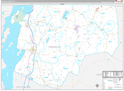 Franklin County, VT Wall Map Premium Style 2026