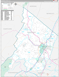 Frederick County Wall Map Premium Style 2026