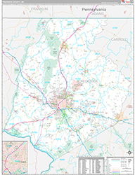 Frederick County, MD Wall Map Premium Style 2026