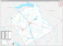 Freestone County, TX Wall Map Premium Style 2026