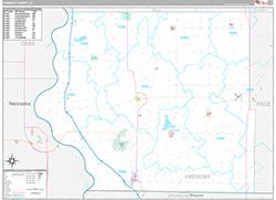 Fremont County Wall Map Premium Style 2026