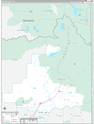 Fremont County Wall Map Premium Style 2026