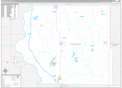 Fremont County, IA Wall Map Premium Style 2024