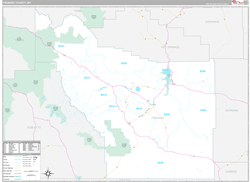 Fremont County, WY Wall Map Premium Style 2024