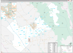 Fresno County, CA Wall Map Premium Style 2024